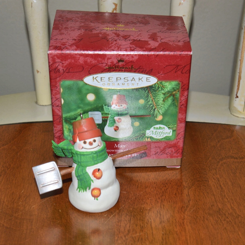 4/$20 Max the Snowman of Mitford ~ dated 2000 ~ Christmas Ornament